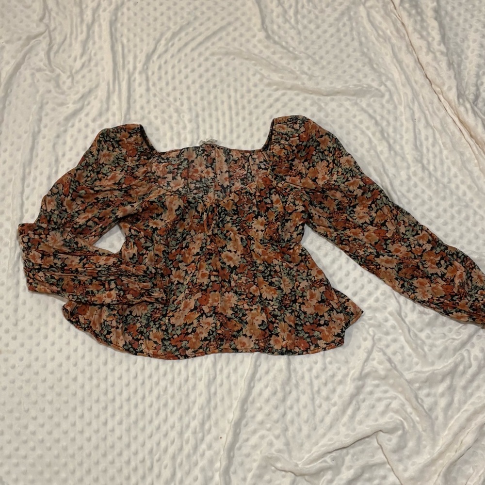 Blu Pepper Multicolor Floral Blouse